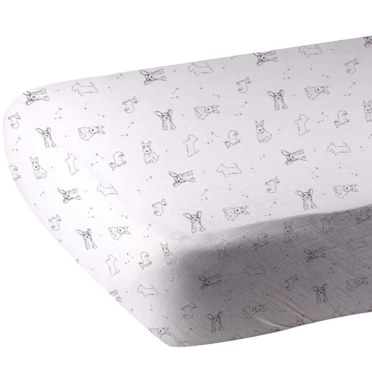Corgi Bamboo Crib Sheet