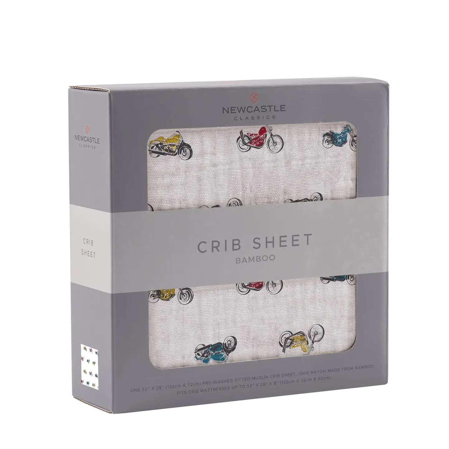 Vintage Motorcycle Bamboo Crib Sheet