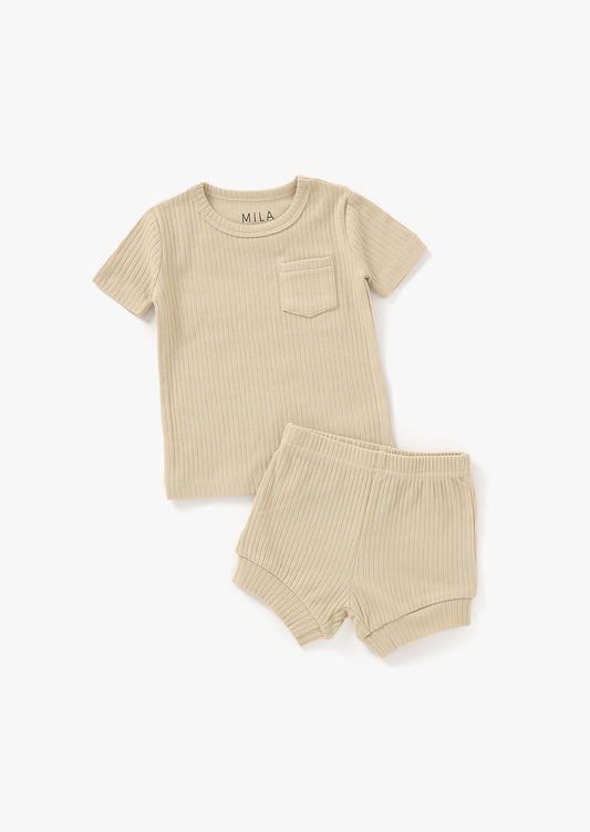 Ribbed Short Set