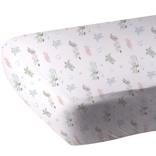 Turtles Bamboo Crib Sheet