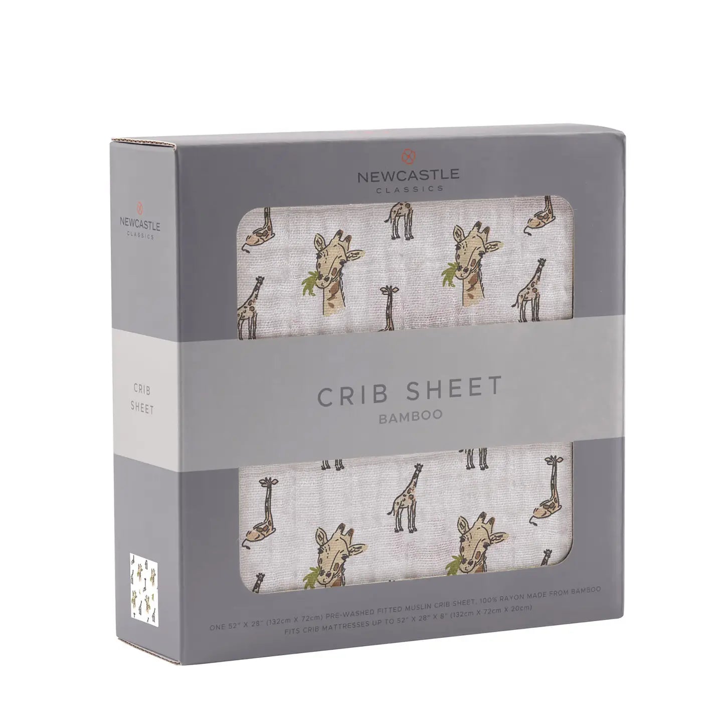 Hungry Giraffe Bamboo Crib Sheet