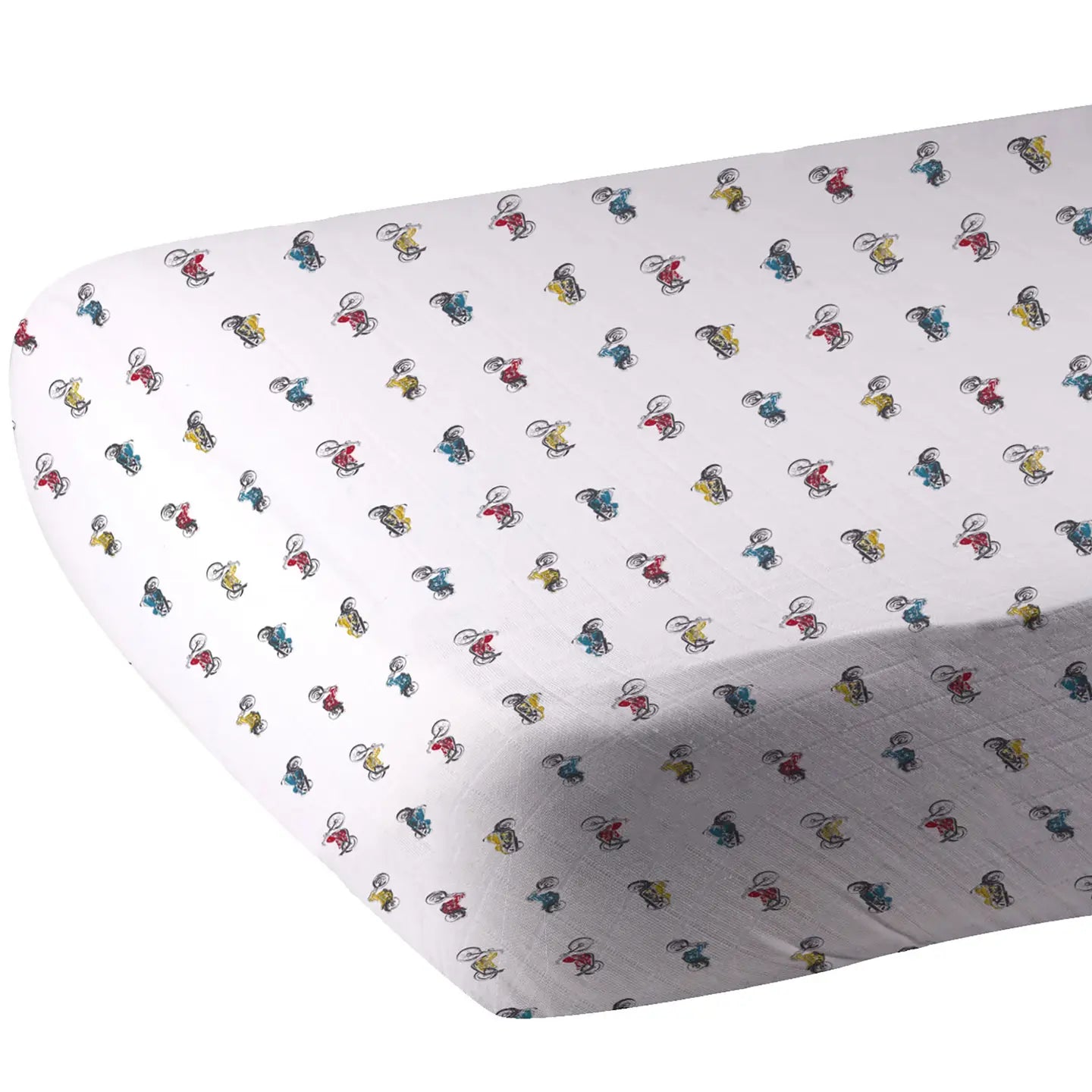 Vintage Motorcycle Bamboo Crib Sheet